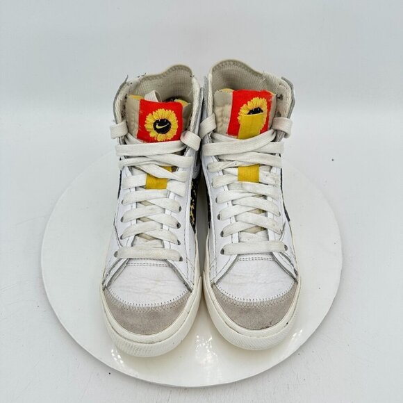 Nike Blazer Mid 77 Men Size 8.5 DQ7639-100 White Black Floral Training Shoes - Picture 3 of 11